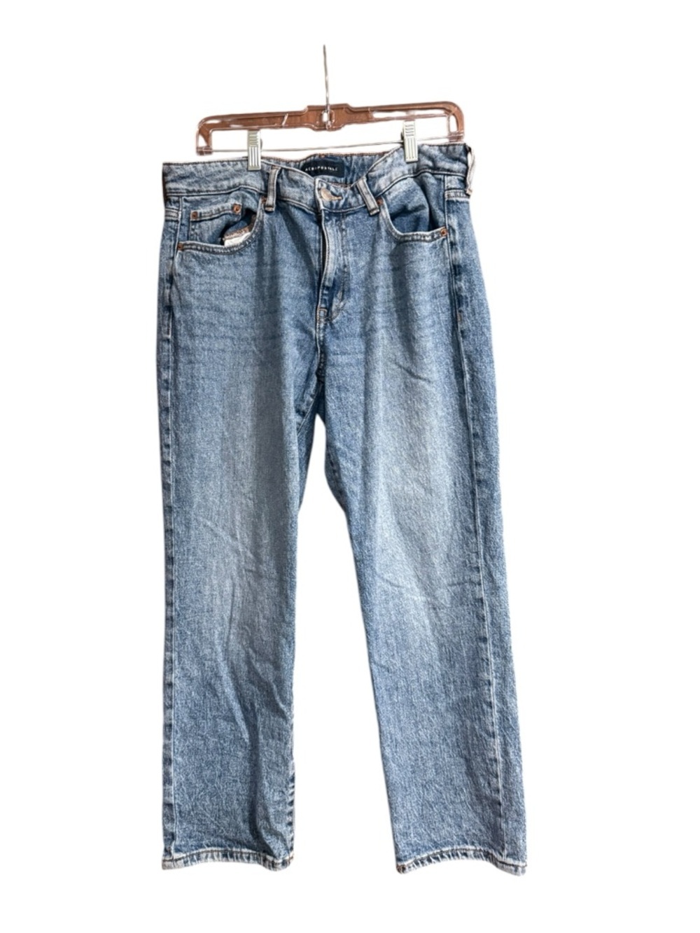🔻Aéropostale Mid Rise Ankle Straight Jeans Size 12R Medium Wash - Picture 2 of 10